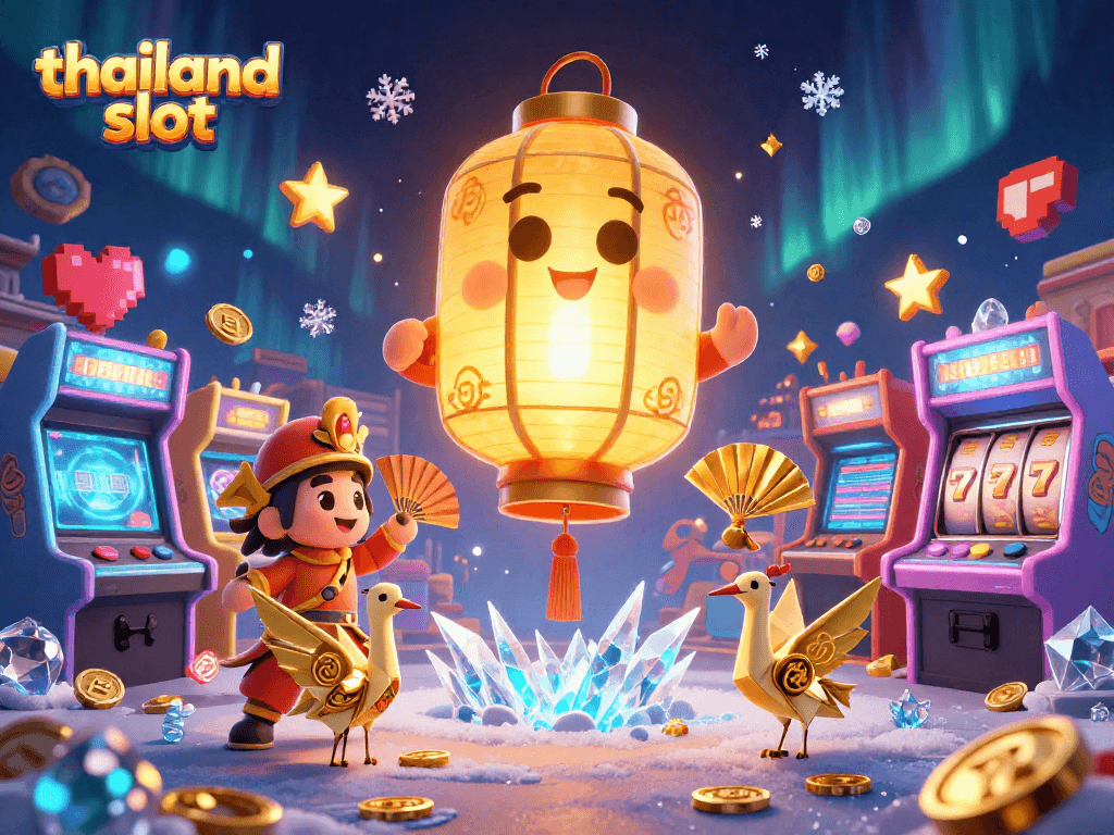 Spin and win at thailand slot with vibrant gaming elements and lucky symbols in an exciting casino scene.