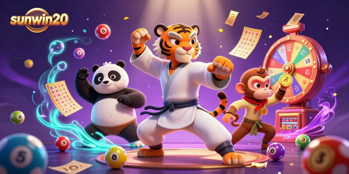 Experience exciting wins at sunwin20 with a lively scene from a vibrant casino showcasing colorful game elements.