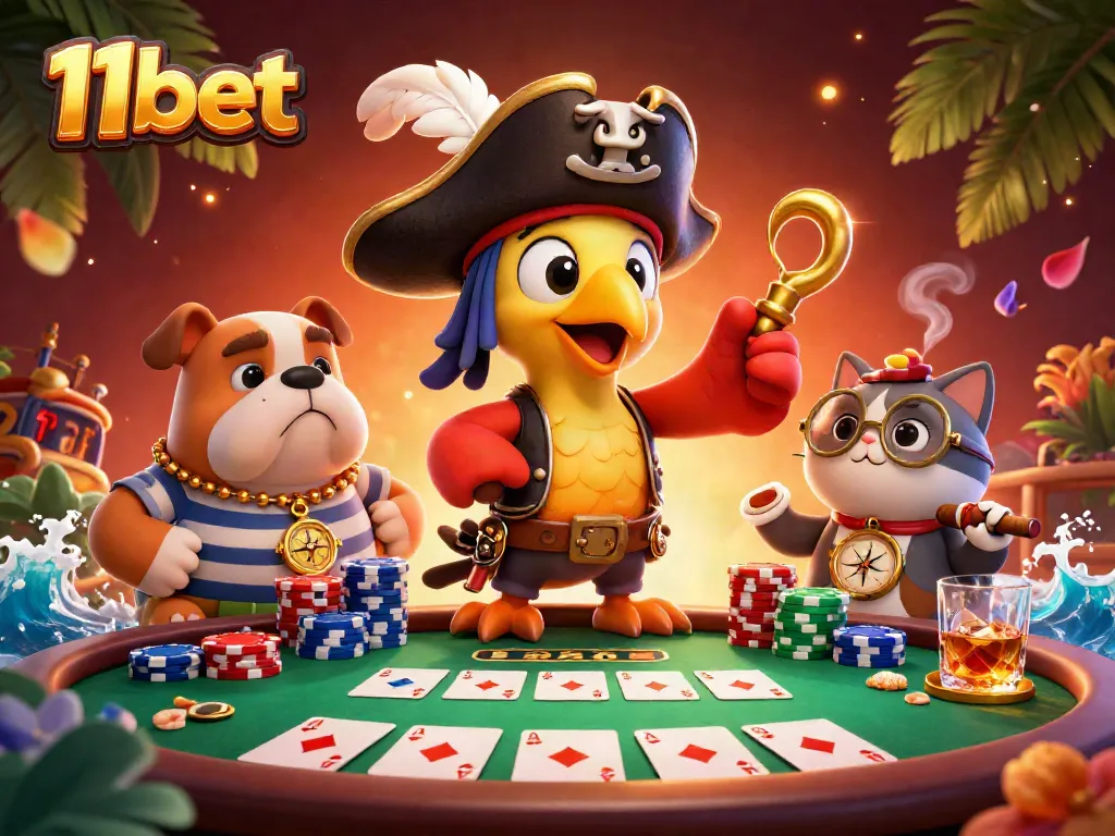 Engage in thrilling gameplay at 11bet with colorful casino elements and dynamic characters.