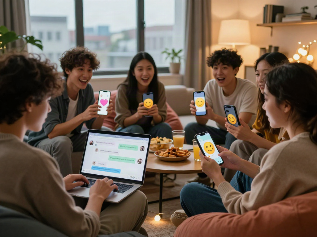 Engaging discussion about nsfw ai chat among friends in a cozy setting.
