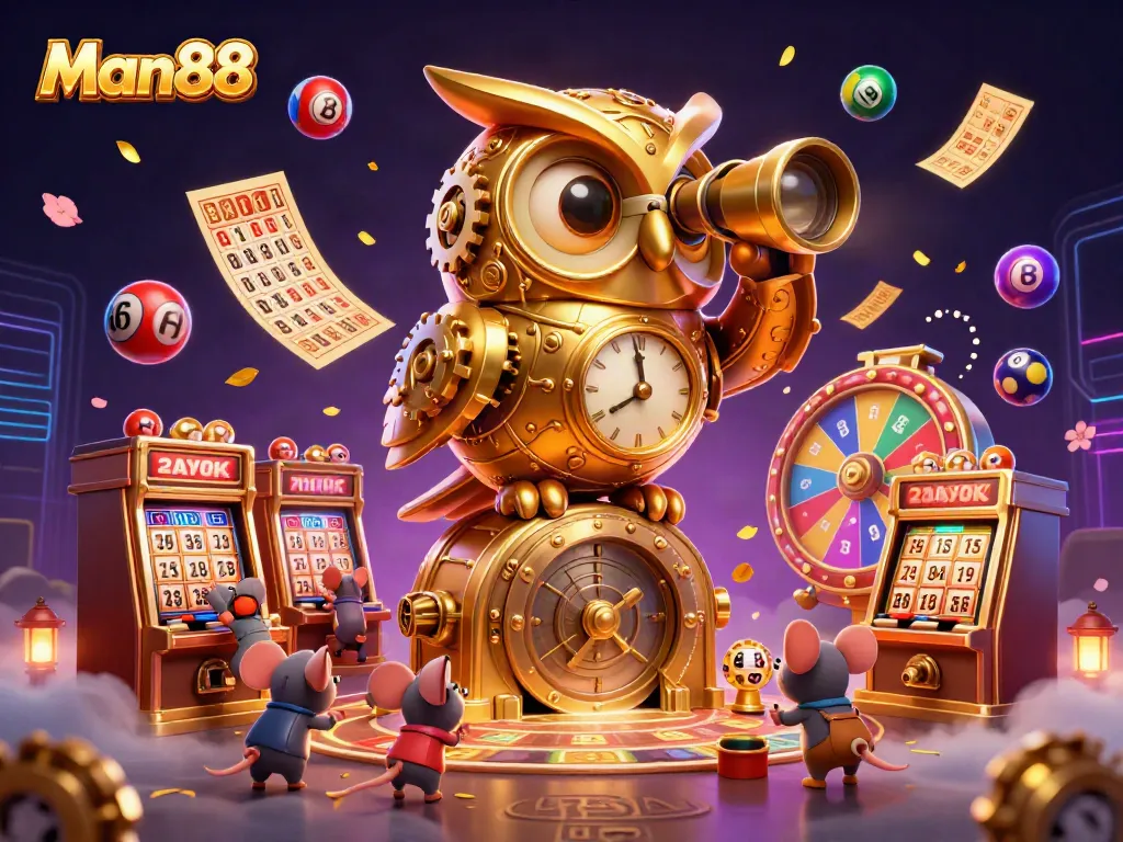 Engage with thrilling games at Man88, featuring a vibrant casino scene filled with excitement and entertainment.