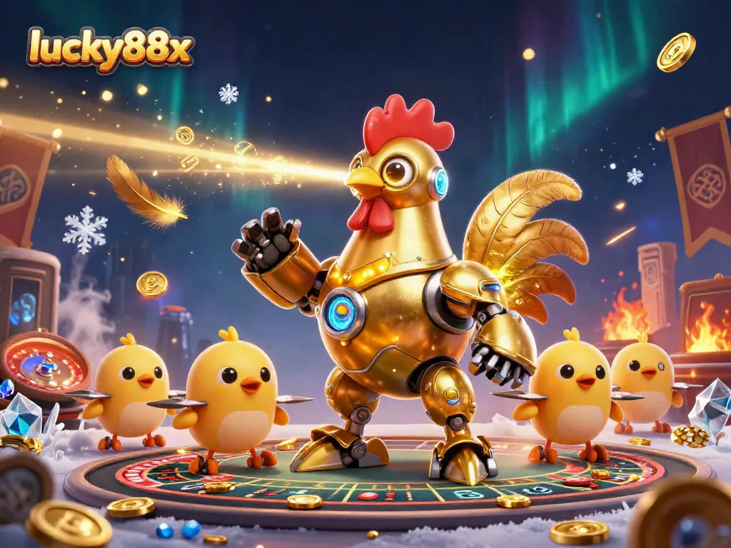 Experience thrilling gameplay with lucky88x in this dynamic live casino scene featuring golden elements and vibrant characters.