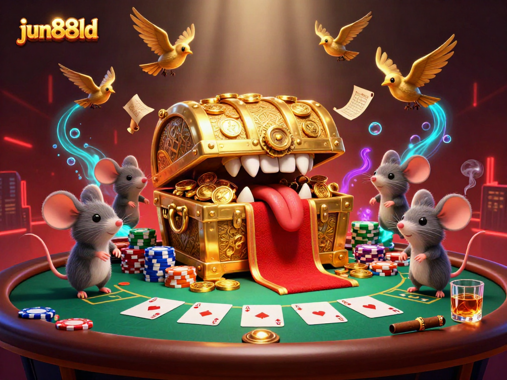Play exciting poker hands at jun88ld with vibrant 3D characters and casino elements.