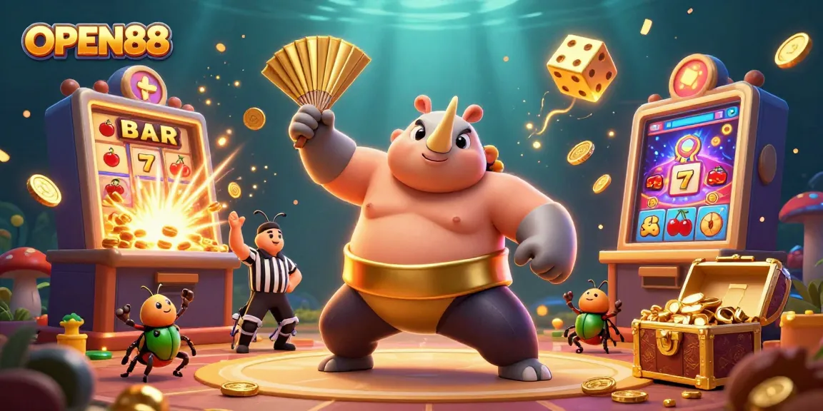 Experience thrilling gameplay at OPEN88 as a powerful beetle champion conquers coins and jackpots.