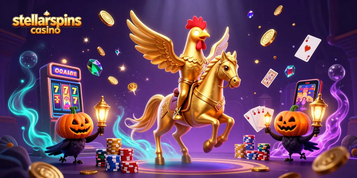 Experience thrilling gameplay at stellarspins casino with a golden rooster and dynamic casino elements.