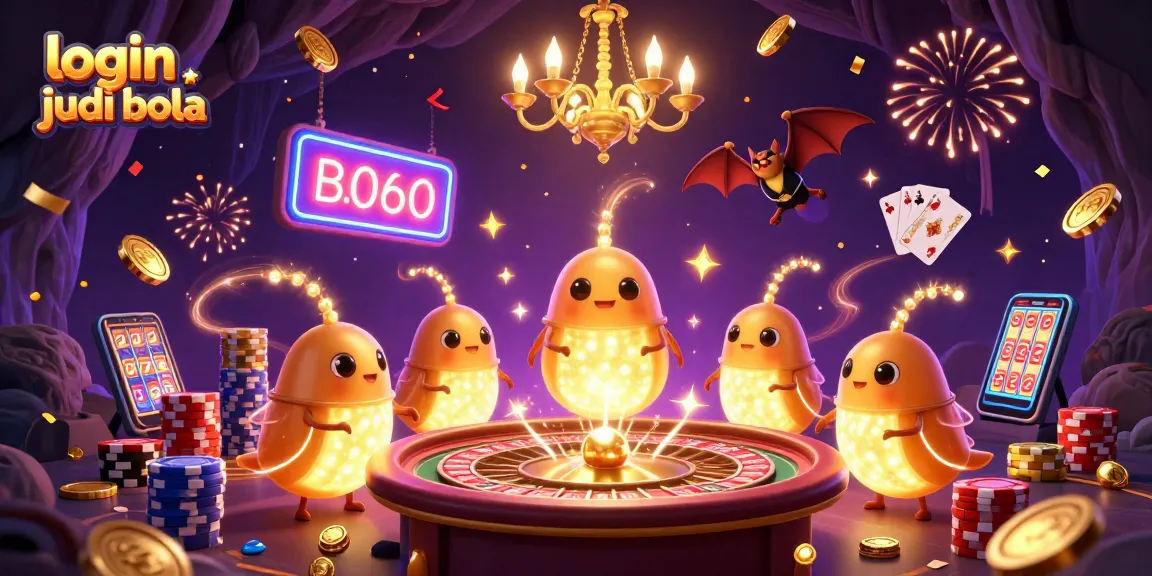Experience login judi bola ambiance with illuminated glowworms and vibrant casino elements.