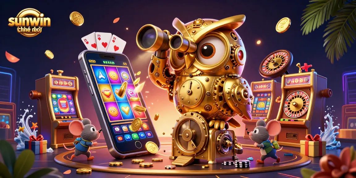 Experience sunwin chính thức with a vibrant illustration showcasing a dynamic casino scene filled with engaging games and characters.